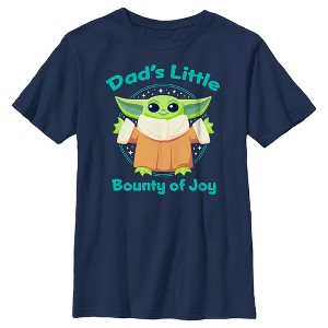 Boy's Star Wars: The Mandalorian Grogu Dad's Little Bounty of Joy T-Shirt - 1 of 4