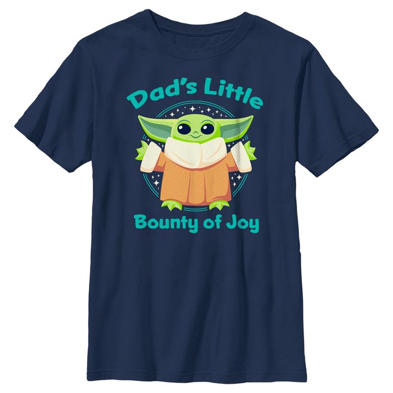 Boy's Star Wars: The Mandalorian Grogu Dad's Little Bounty of Joy T-Shirt, 1 of 5
