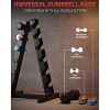 Acekool 6 Pair Dumbbell Rack Stand, Space Saving Steel Weight Storage with Rubber Guards, Home Gym, 800LB Capacity - 4 of 4