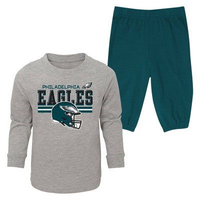 NFL Philadelphia Eagles Toddler Boys' 2pk Long Sleeve T-Shirt and Pant Set
