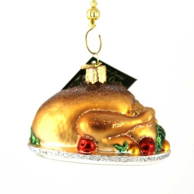 Old World Christmas 2.0 Inch Turkey Platter Ornament Thanksgiving Drumstick Tree Ornaments
