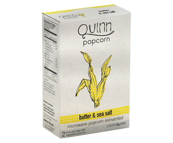 Quinn Butter and Sea Salt Popcorn - 6.9 oz (Pack of 6)