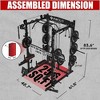 ER KANG Smith Machine, 2000LBS Squat Rack with LAT Pull Down System&Cable Crossover Machine for Home Gym, Power Cage with Dip/Leg Raise Attachments - 4 of 4