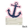 Big Dot of Happiness Ahoy - Nautical Girl - Shaped Fill-in Invitations - Baby Shower or Birthday Party Invitation Cards with Envelopes - Set of 12 - 3 of 4