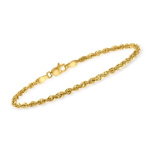 Ross-Simons 14kt Yellow Gold 2.6mm Rope-Chain Bracelet - 1 of 4