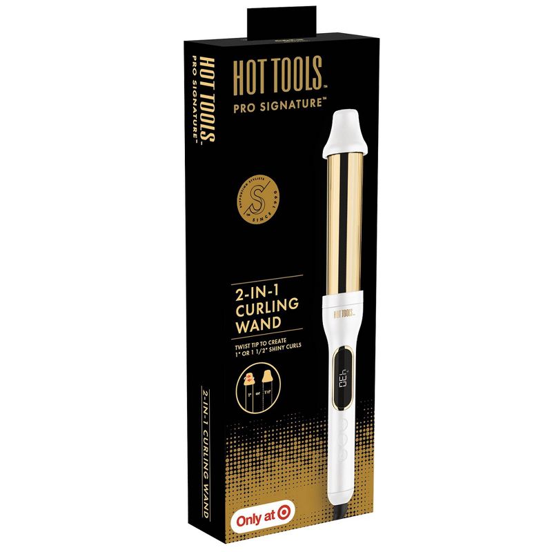 Hot Tools Pro Signature 2-in-1 Curling Wand - Gold - 1&#34; or 1-1/2&#34;, 6 of 7