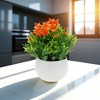 Unique Bargains Artificial Plants Semi-circle Lily Flower Arrangement Plastic 2.76"x2.76"x5.91" 1 Pc - 2 of 4