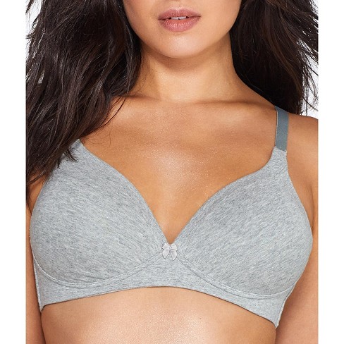 Warner's Women's Invisible Bliss Wire-free Cotton Bra - Rn0141a 38d Light  Grey Heather : Target