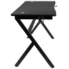 BlackArc Zulu Gaming Desk and Chair Set, Ergonomic Gaming Chair with USB Massage, Slide-Out Footrest, and Detachable Headrest Pillow - 3 of 4