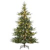 6 Ft Pre-Lit Artificial Christmas Tree, Hinged Aspen Fir Xmas Tree with 300 Warm White LED Lights, 678 Branch Tips & Fodable Metal Base - 4 of 4