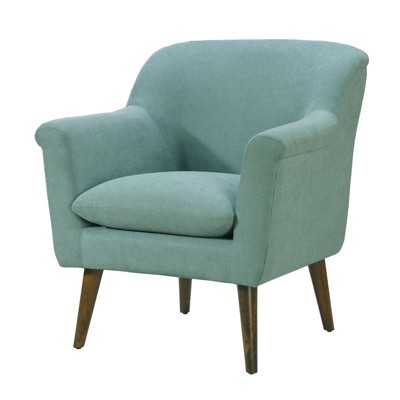 NicBex Woven Accent Chair,Upholstered Living Room Chairs with Round Arms and Wooden Legs,Mid-Century Armchair,Accent Chairs for Living Room