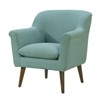 CAVINAS Woven Accent Chair with Round Arms and Wooden Legs,Mid-Century Upholstered Living Room Chairs,Reading Chairs for Living Room - 2 of 4