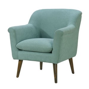 NicBex Woven Accent Chair,Upholstered Living Room Chairs with Round Arms and Wooden Legs,Mid-Century Armchair,Accent Chairs for Living Room - 1 of 4