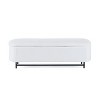 Elegant Ottoman with Spacious Storage Function, White - 2 of 4