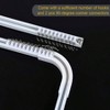 Room Divider Ceiling Track Set Curtains with Hooks Corner Connectors Set of 2 Top Brackets White 12 - 18 ft Curtain Rail System - 2 of 4