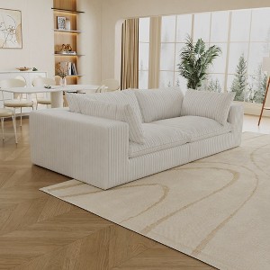 Whisen Cloud Sofa, Corduroy Fabric, Deep Seat Couche - 1 of 4