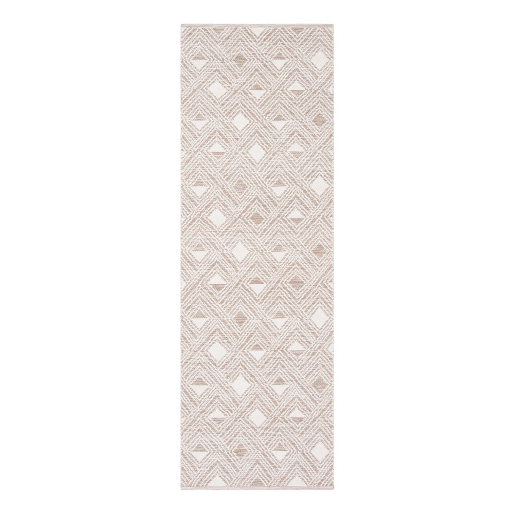  Runner Beige/Ivory Geometric Woven
