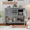 Costway Buffet Sideboard Cabinet Entryway Console Table with 2 Doors and 2 Drawers Blue/Brown/Gray/White - 4 of 4