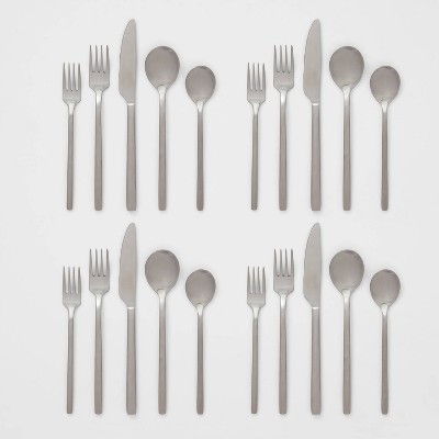 20pc Ashby Flatware Set Silver - Threshold&#8482;