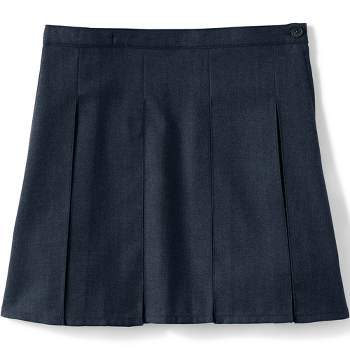 Lands' End Lands' End School Uniform Kids Solid Box Pleat Skirt Top of Knee