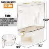 22 Lbs Clear Rice Holder Dispenser with Measuring Cup, Cylinder Food Dispenser for Cereal Oatmeal Coffee Bean - 2 of 4