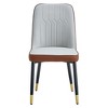 NicBex Set of 2 Dining Chair Modern Upholstered PU Leather Dining Room Chair with Metal Legs - 2 of 4