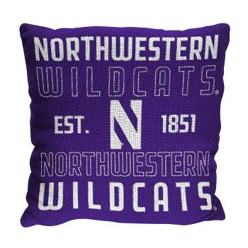 NCAA Northwestern Wildcats Stacked Woven Pillow
