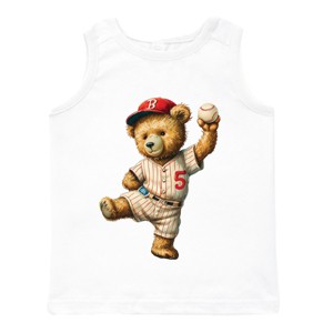 The Juniper Shop Baseball Bear Toddler Tank - 1 of 4