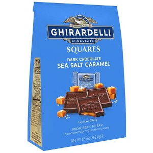 Ghirardelli Large Squares Bag, Dark Chocolate & Sea Salt Caramel 12.7 OZ - 1 of 1