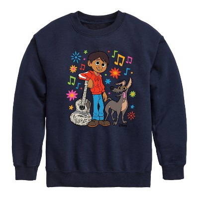 Boys' - Coco - Miguel Y Dante Graphic Long Sleeve Fleece Sweatshirt