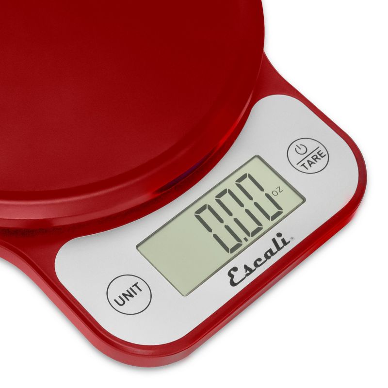Escali Telero Digital Kitchen Scale Red, 2 of 7