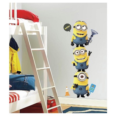 DESPICABLE ME 2 MINIONS GIANT Peel and Stick Wall Decal Yellow/Blue - ROOMMATES