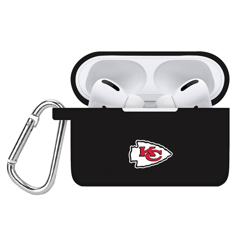 NFL Kansas City Chiefs Apple AirPods Pro Compatible Silicone Battery Case Cover - Black, 1 of 3