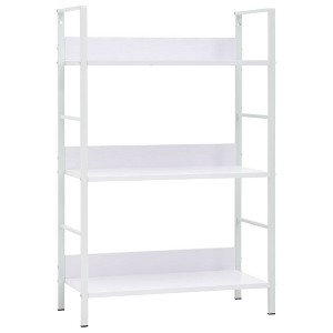 vidaXL 3-Layer Book Shelf White 23.6 in.x10.9 in.x35.6 in. Engineered Wood - 1 of 4