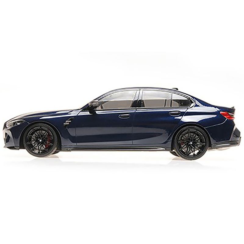 2020 BMW M3 Blue Metallic with Carbon Top Limited Edition to 740 pieces Worldwide 1/18 Diecast Model Car by Minichamps, 2 of 4