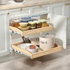 LOVMOR 2 Tier Soft Close Pull Slide Out Cabinet Organizer, Wooden Cabinet Drawer Organizer with U Bracket - 4 of 4