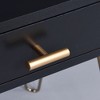 Anybear Black and Gold Wood Storage End Table - 2 of 4