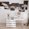 Extended Desktop 10 Drawers Chest of Drawer without Handle White Color Vanity - 2 of 4