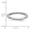 Black Bow Jewelry 2.25mm 14k White Gold 1/20 Ctw Diamond Stackable Band - 2 of 4