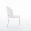 NicBex Modern Upholstered Dining Chairs Set of 2 with Curved Backrest & Iron Feet,Sleek Design Kitchen Chairs,Living Room Chairs - 4 of 4