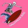 Women's Design By Humans Halloween Surfing Zombie Skeleton Funny Costume t shirt By graceandfinn Racerback Tank Top - 2 of 3