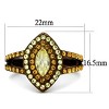 Slickblue Women's Ring Stainless Steel Coffee Tone IP Finish with Citrine Yellow CZ Size 5-10 - 2 of 4