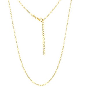 Links of Italy Sterling Silver Diamond-Cut Rolo Chain - Rose Gold Plated - Available Colors: Rose, Silver, Gold - 1 of 3