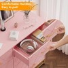 36.2" H Space Saving Storage Organizer​, 8-Drawer Dresser for Bedroom & Closet, Anti-Tip Kit, Tall Chest with Soft-Close Glides, Pink - 4 of 4