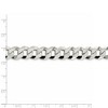 Black Bow Jewelry Men's 12.3mm Sterling Silver Solid Beveled Curb Chain Bracelet - 4 of 4