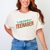 The Life Of A Teenager Puff/Glitter - Womens Garment Dyed Tee - 3 of 3