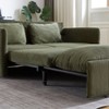 GDFStudio Uriel 65" Modern Convertible Corduroy Upholstered Sofa Bed with 2 Pillows and Side Pockets - 3 of 4