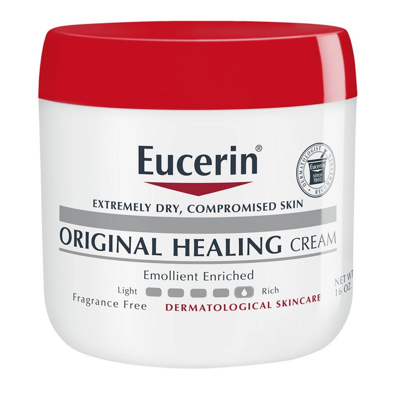 Eucerin Original Healing Cream Fragrance Free Body Cream for Dry Skin Unscented - 16oz, 1 of 17