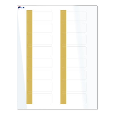 Avery® Labels, 1" x 2-5/8", Dipped Gold Edge, Glossy White, 160ct