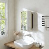 SpassWay 24 x 36 Inch Recessed or Wall Mount Medicine Cabinet Black Bathroom Storage with 3 Cupboards - 4 of 4
